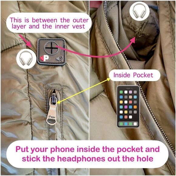 PAJAR CANADA Goose Down Puffer Coat with Fox Fur Hood Military Green Medium NWT - Picture 15 of 16